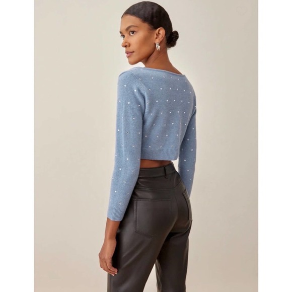 NWT Reformation Nathalia Regenerative Wool Crop Cardigan (size XL) - Picture 5 of 10